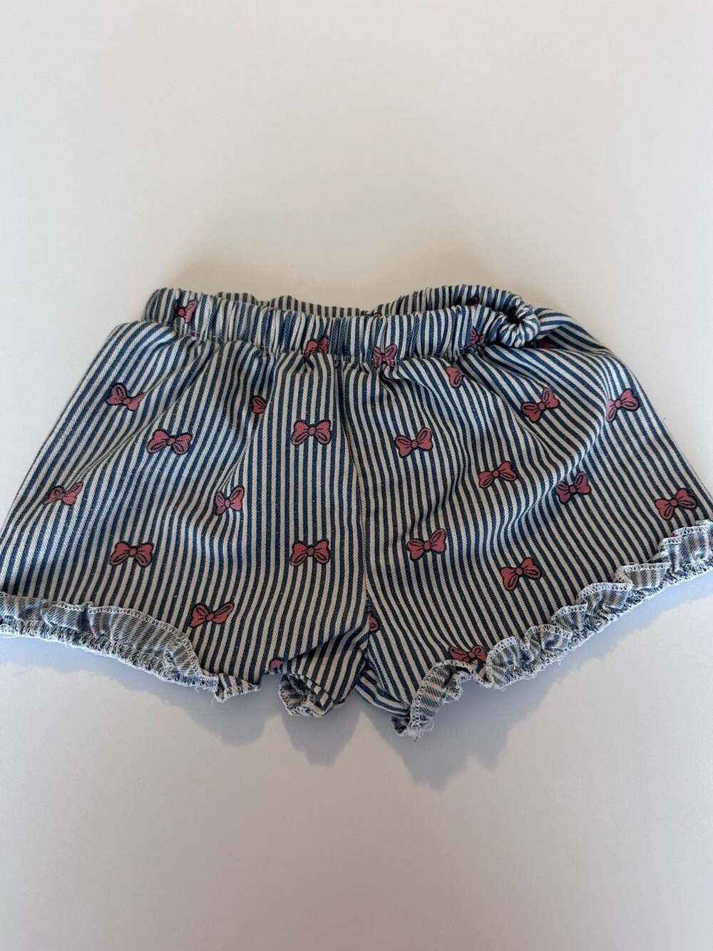 Disney Minnie Mouse Shorts Size 4T Blue Stripe Bows